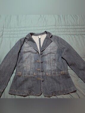 Venezia Classic Dark Denim Jacket - Button Front 14/16